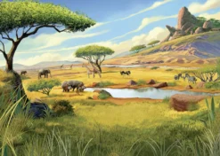 African Safari Wallpaper Mural: Removable Jungle Kids Room Decor - Image 3