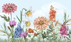 Daisy Pattern Bloom Flowers Wallpaper Wallmural - Image 4