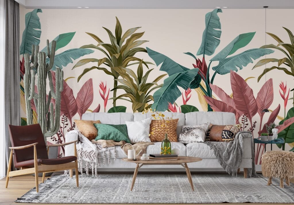Colour Fusion Tropical Tree Foliage Wallmural