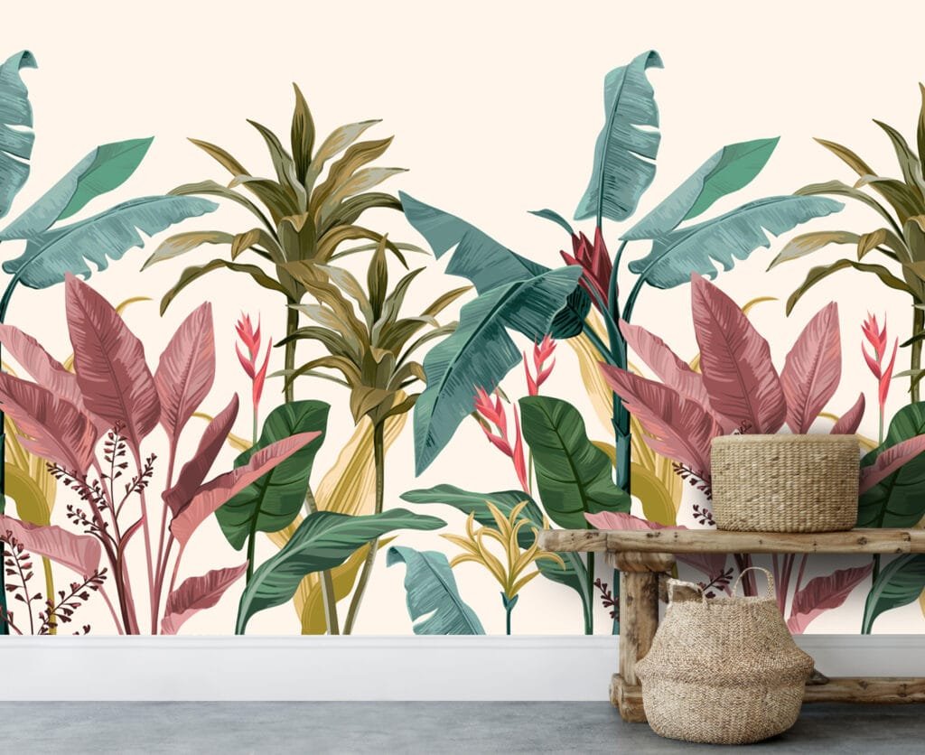 Colour Fusion Tropical Tree Foliage Wallmural - Image 5