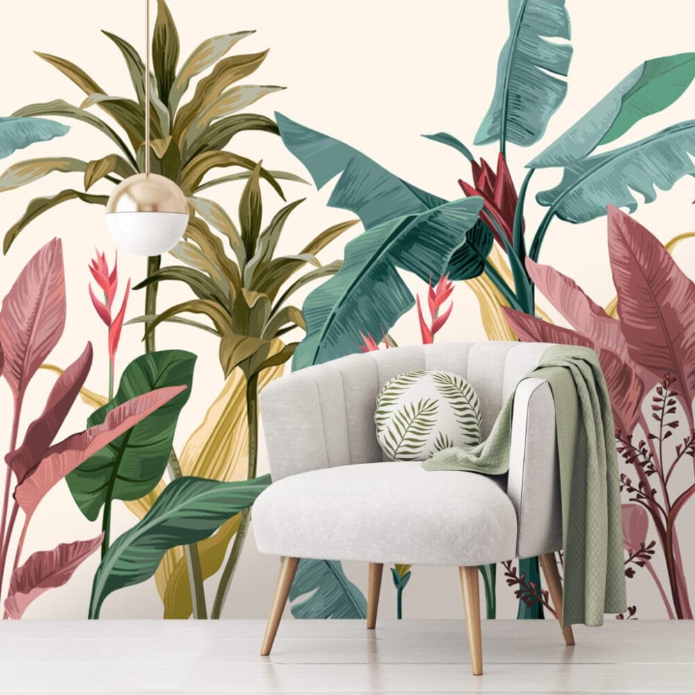 Colour Fusion Tropical Tree Foliage Wallmural - Image 4