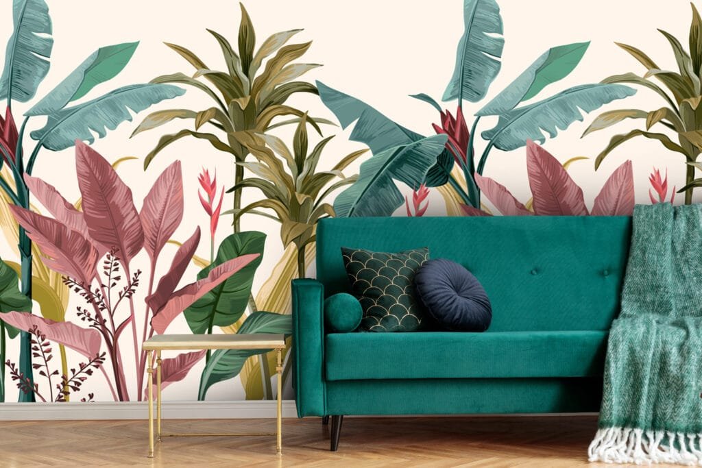 Colour Fusion Tropical Tree Foliage Wallmural - Image 3