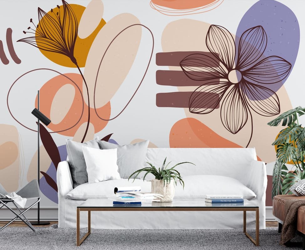 Abstract Floral Harmony Wallpaper Wallmural - Image 3