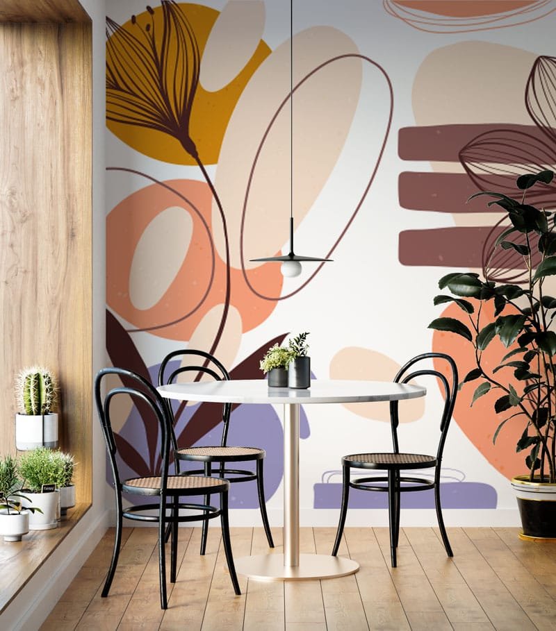 Abstract Floral Harmony Wallpaper Wallmural - Image 2