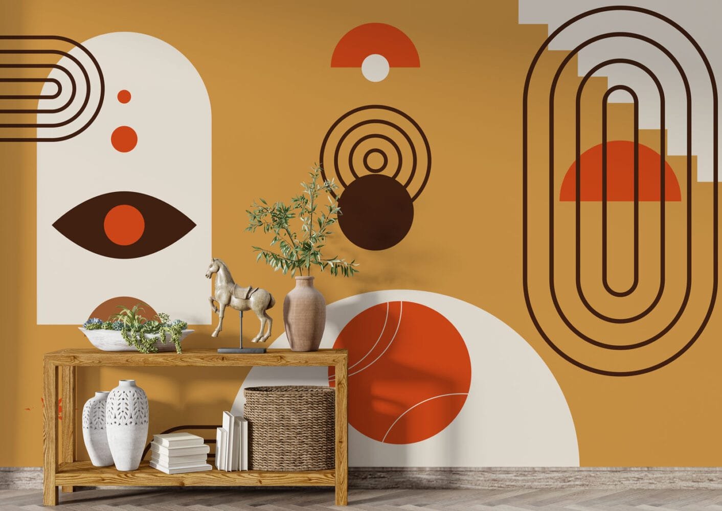 Bohemian Mosaic Pattern Mural