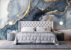 Alternative view of Luxe Blue Marble Surface Wallmural