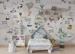 Kids Room Map Wallmural