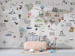 Kids Room Map Wallmural - Image 4